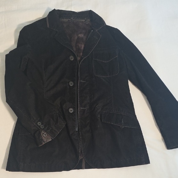 Giorgio Armani Dark All-weather Jacket With Fur 50 IT 40 US Large